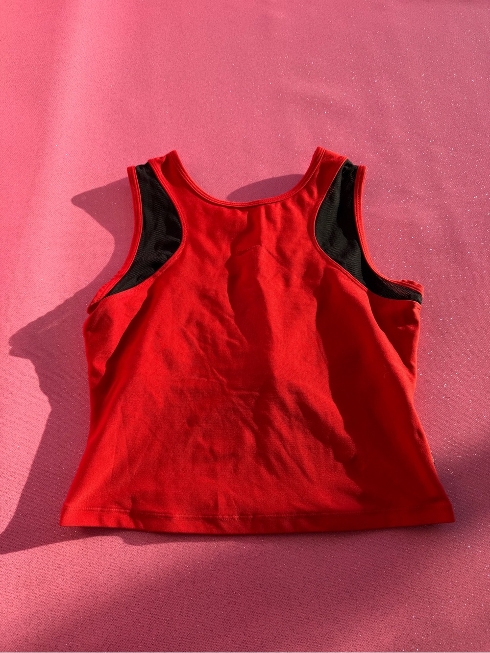 Nike Red Muscle Tank with Black Trim